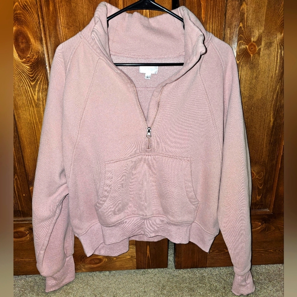 Women's Mauve Half-Zip Hoodie